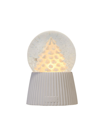 Sirius LED Schneekugel Tannenbaum Stern aus Glas, Batterie oder USB