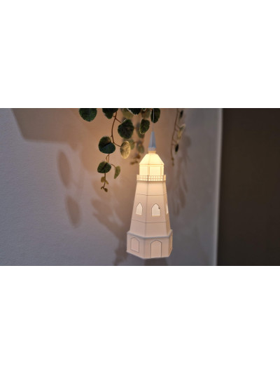 Lampenschirm Leuchtturm Hilde XL, 90x90x190mm für den Weihnachtsstern A1e