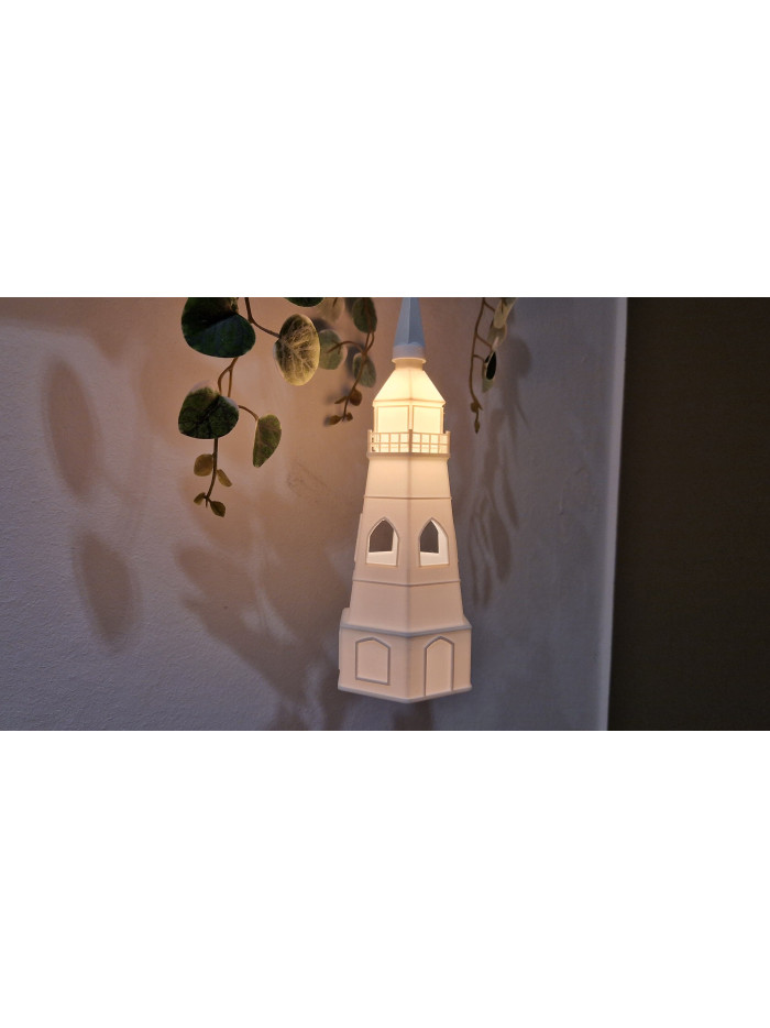 Lampenschirm Leuchtturm Hilde L, 70x70x160mm für den Weihnachtsstern A1e