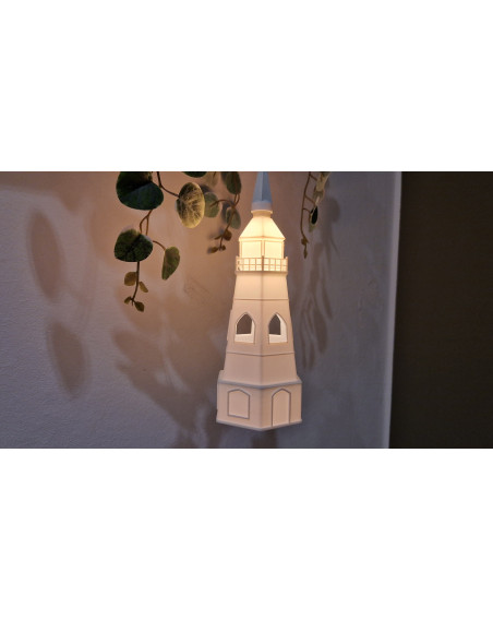 Lampenschirm Leuchtturm Hilde L, 70x70x160mm für den Weihnachtsstern A1e