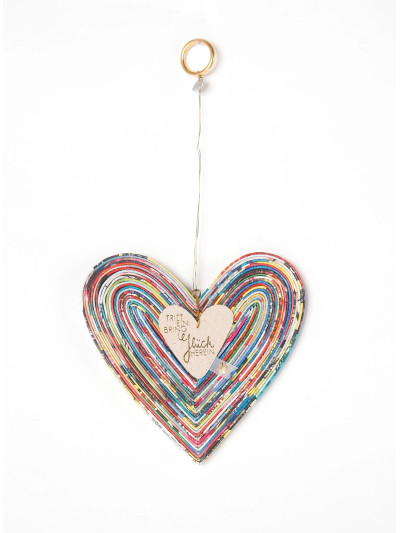 Magazin Herz Deko "Tritt ein bring Glück herein"