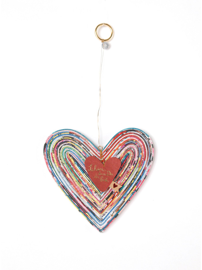 Magazin Herz Deko "Schön, dass du da bist"