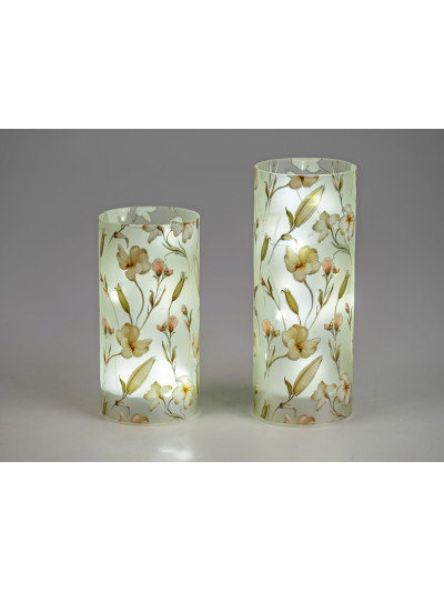 LED Deko Licht Blütentraum 15cm Glas Kugel mit Timer