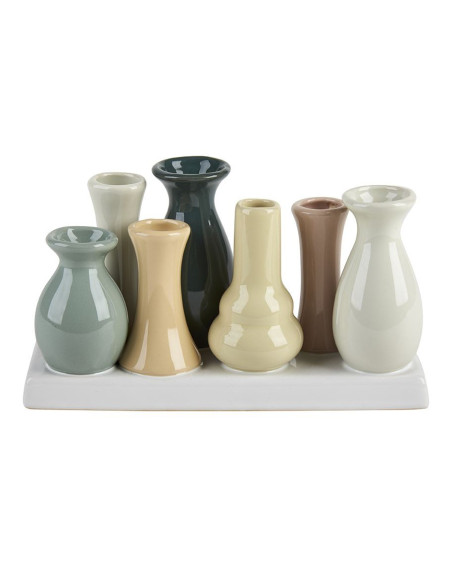 Vase für 12 Blumen auf Sockel, 14x10 Keramik, Multi
