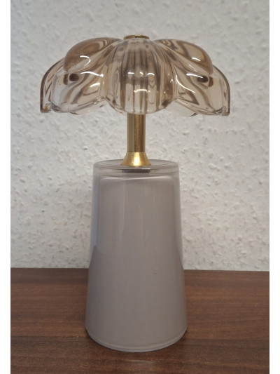 LED Lampe Blume Nude 18x11cm aus Glas mit Timer