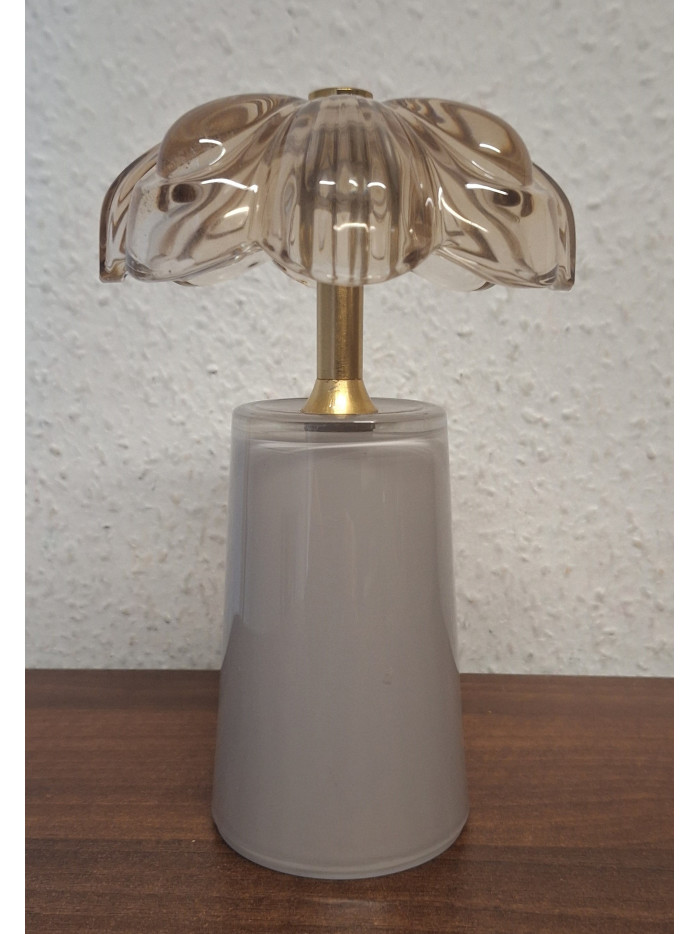 LED Lampe Blume Nude 18x11cm aus Glas mit Timer