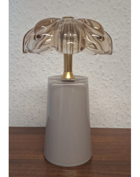 LED Lampe Blume Nude 18x11cm aus Glas mit Timer