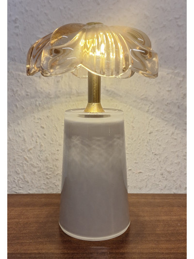 LED Lampe Blume Nude 18x11cm aus Glas mit Timer