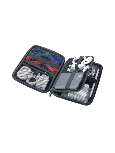 Organizer Etui "Travel Case" Carbon-Optik schwarz 17x23 cm