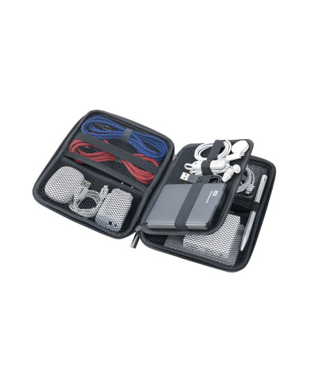 Organizer Etui "Travel Case" Carbon-Optik schwarz 17x23 cm