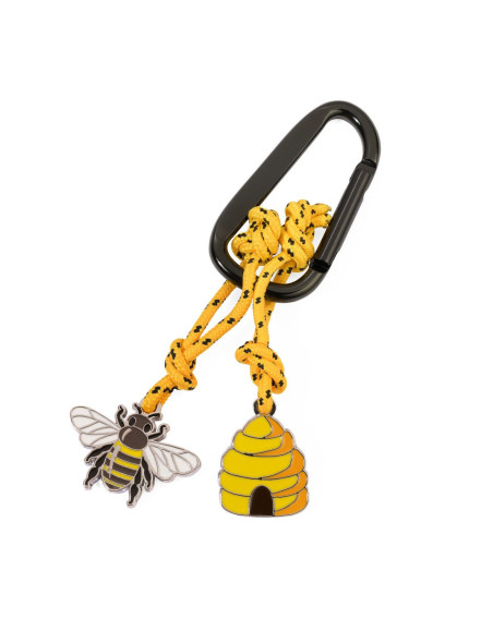 Schlüsselanhänger Biene & Bienenstock "Maja" mit Karabiner