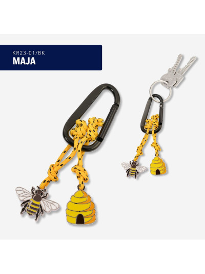 Schlüsselanhänger Biene & Bienenstock "Maja" mit Karabiner