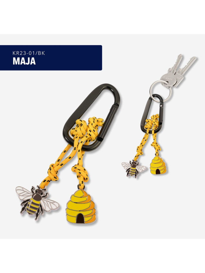 Schlüsselanhänger Biene & Bienenstock "Maja" mit Karabiner