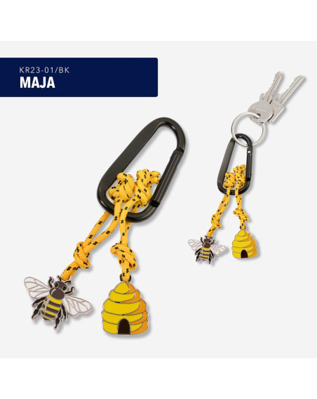 Schlüsselanhänger Biene & Bienenstock "Maja" mit Karabiner