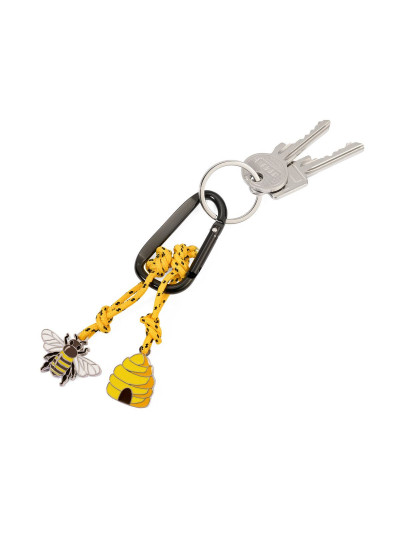 Schlüsselanhänger Biene & Bienenstock "Maja" mit Karabiner