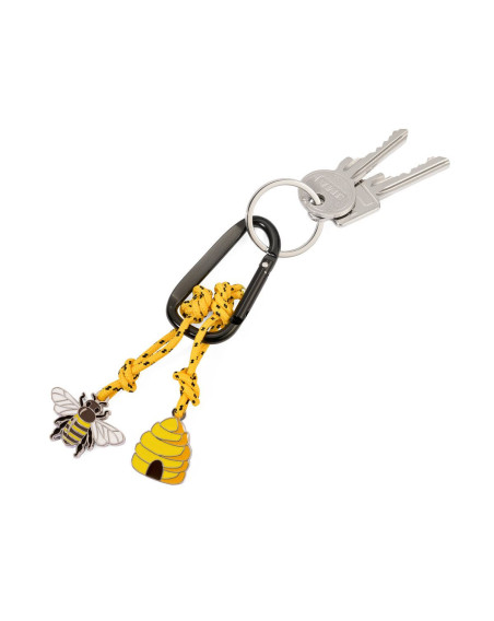 Schlüsselanhänger Biene & Bienenstock "Maja" mit Karabiner