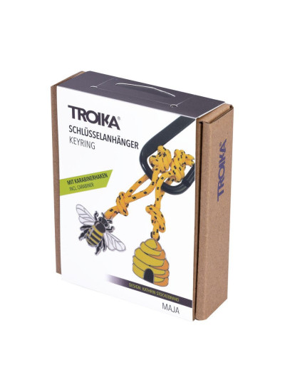 Schlüsselanhänger Biene & Bienenstock "Maja" mit Karabiner