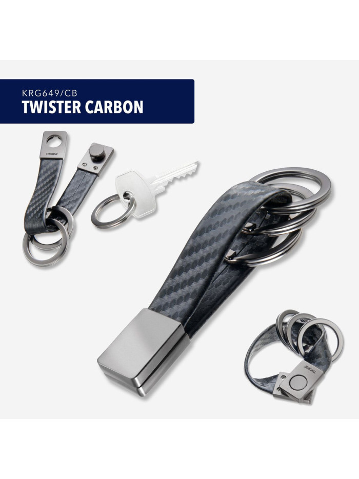 Schlüsselanhänger Twister Carbon-Optik