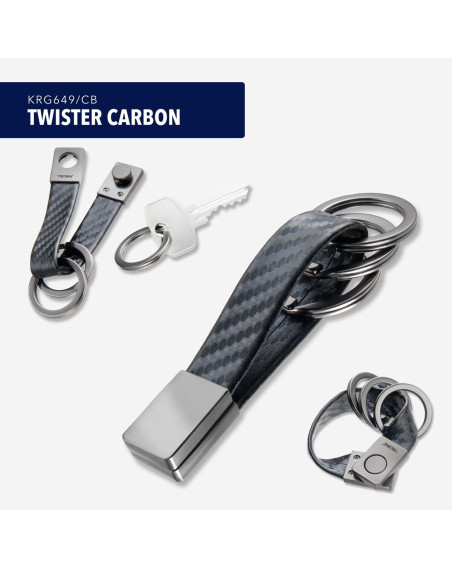 Schlüsselanhänger Twister Carbon-Optik