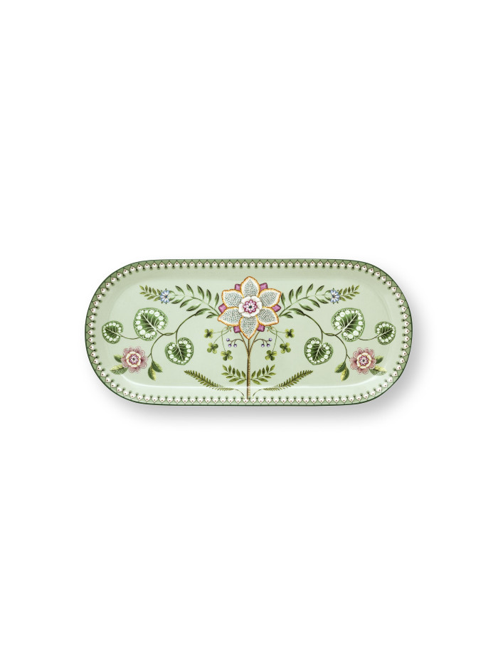 Lily & Lotus Light green, Kuchenplatte Cake Tray 33,3 x 15,5 cm