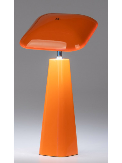 LED Tischlampe Melamin-Orange, Touch Dimmer, USB wiederaufladbar, 36 cm
