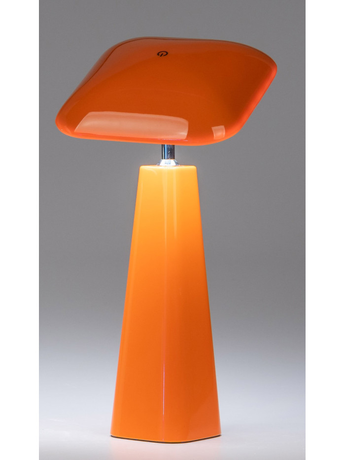 LED Tischlampe Melamin-Orange, Touch Dimmer, USB wiederaufladbar, 36 cm