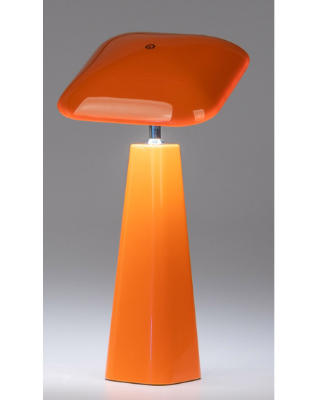 LED Tischlampe Melamin-Orange, Touch Dimmer, USB wiederaufladbar, 36 cm
