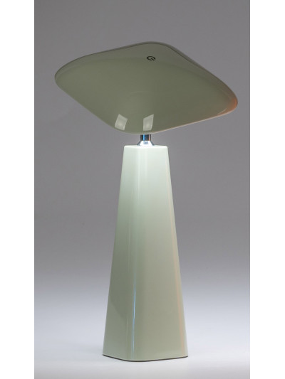 LED Tischlampe Melamin-Grün, Touch Dimmer, USB wiederaufladbar, 36 cm