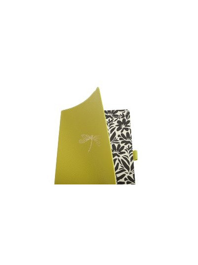 Notizbuch Schreibkladde "Libelle" Lime Majoie, Slim Line A5 144 Seiten