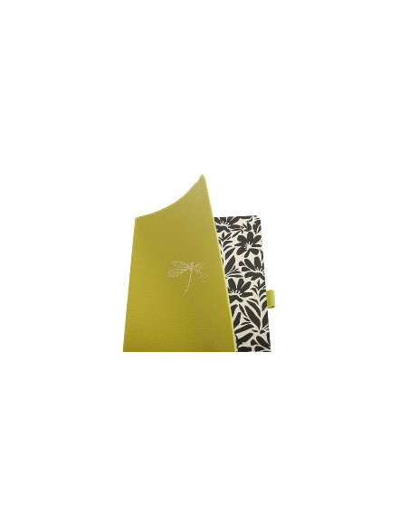 Notizbuch Schreibkladde "Libelle" Lime Majoie, Slim Line A5 144 Seiten