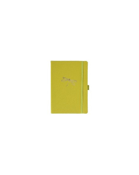 Notizbuch Schreibkladde "Libelle" Lime Majoie, Slim Line A5 144 Seiten