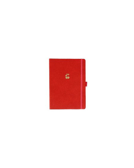 Notizbuch Schreibkladde "Kirsche" Rot Majoie, Slim Line A5 144 Seiten