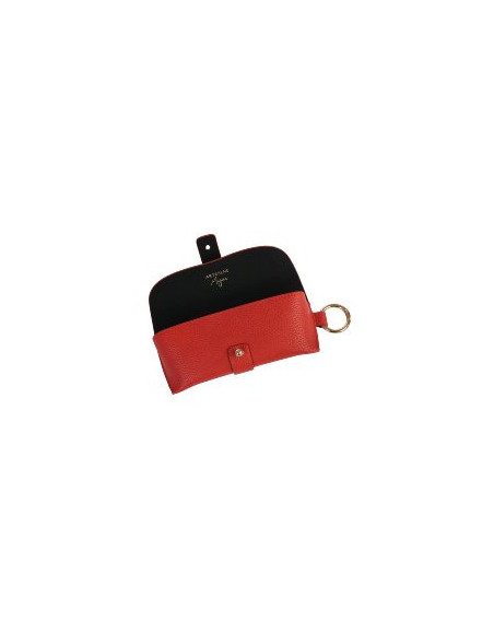 Brillenetui Majoie Leder-Optik Rot 17x7cm