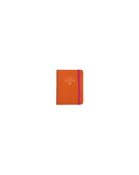 Passporthülle Reisemappe Majoie Leder-Optik hellblau 11x14cm