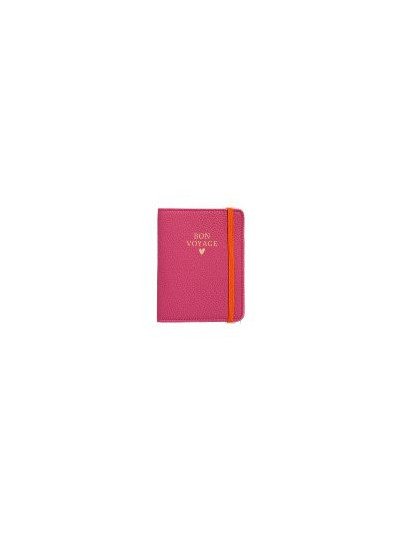 Passporthülle Reisemappe Majoie Leder-Optik pink 11x14cm