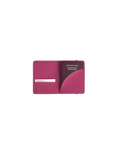 Passporthülle Reisemappe Majoie Leder-Optik pink 11x14cm