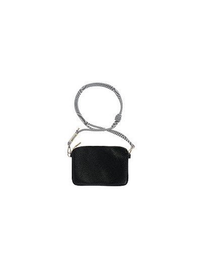 Clutch Umhängetasche Handtasche Majoie Schwarz, Lederoptik 22x15cm