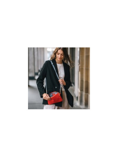 Clutch Umhängetasche Handtasche Majoie Schwarz, Lederoptik 22x15cm