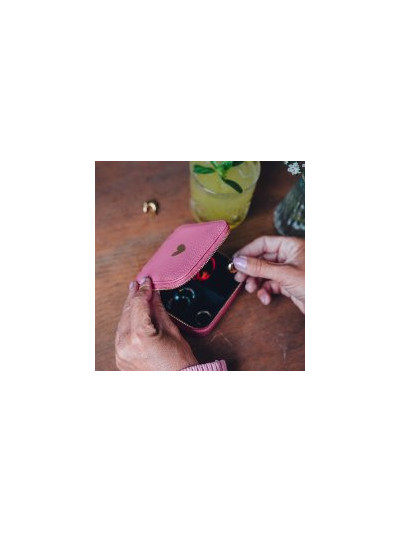 Schmuckbox Majoie Leder-Optik pink 10x10x3,3cm