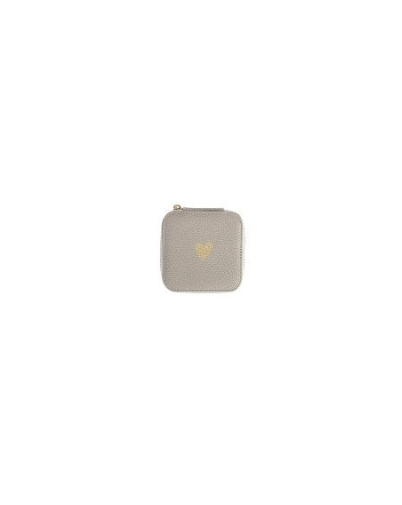 Schmuckbox Majoie Leder-Optik taupe 10x10x3,3cm