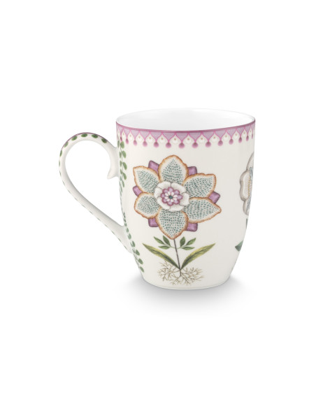 Tea for One Teebecher mit Teesieb 3er Set Lily & Lotus Off White Lilac  350ml