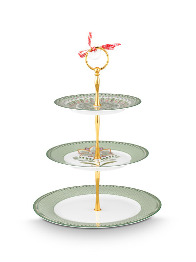 Etagere Cake Stand Lily & Lotus Light Green 3tlg
