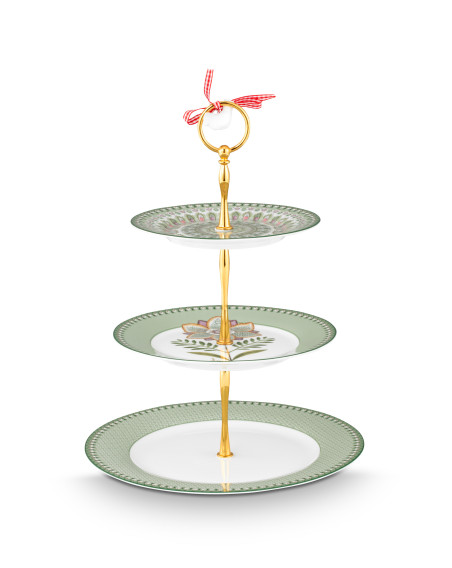 Etagere Cake Stand Lily & Lotus Light Green 3tlg