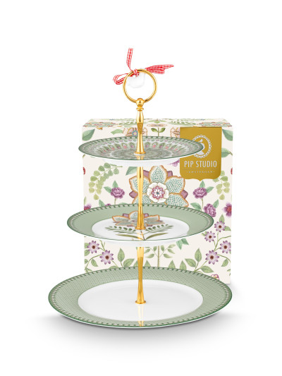 Etagere Cake Stand Lily & Lotus Light Green 3tlg