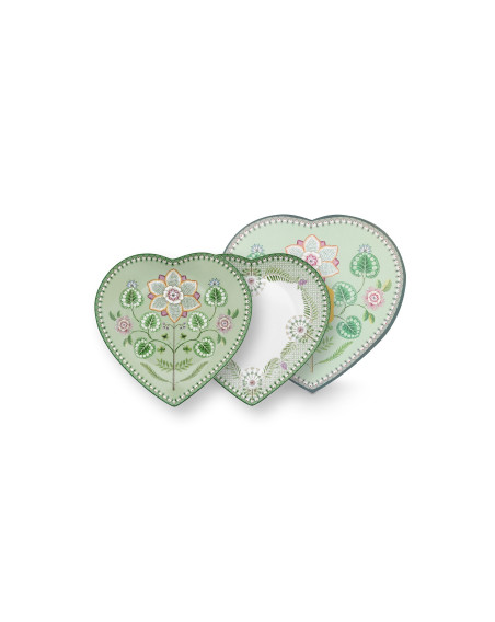 Herzteller Lily & Lotus Light Green 2er Set im Geschenkkarton