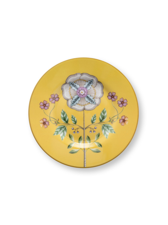 Petit Four Teller Lily & Lotus  Yellow 12cm