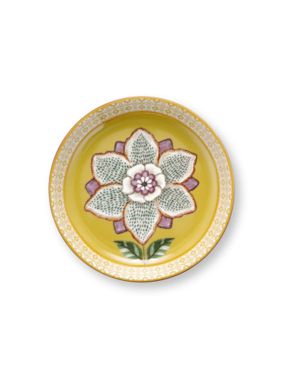 Tea Tip Teebeutelablage Teller Lily & Lotus  Yellow 9cm