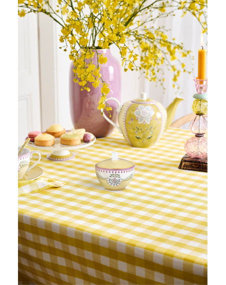 Tablett Mich und Zucker Lily & Lotus  Tiles Yellow 25x12cm
