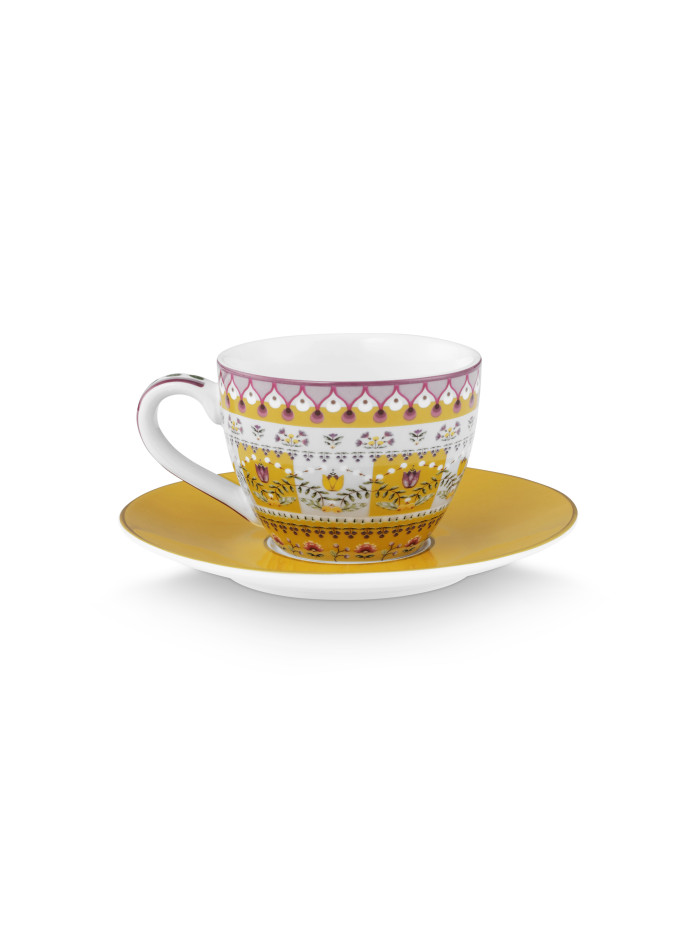Tasse mit Untertasse Espresso Lily & Lotus Moon Delight Yellow 120ml