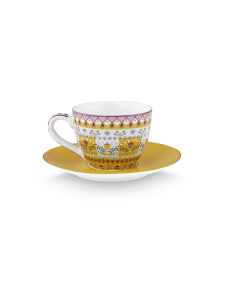 Tasse mit Untertasse Espresso Lily & Lotus Moon Delight Yellow 120ml